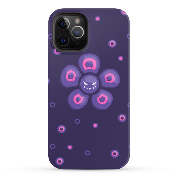 iPhone 12 Pro StrongFit Purple Evil Flower by Boriana Giormova