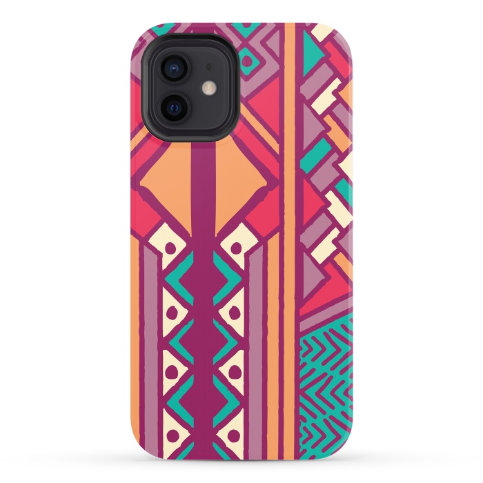 iPhone 12 StrongFit Tribal ethnic geometric pattern 001 by Jelena Obradovic