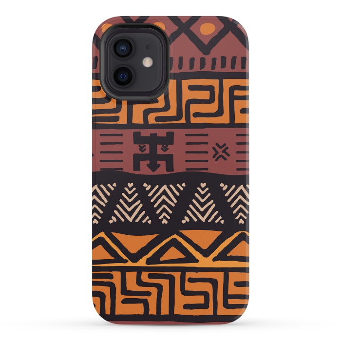 iPhone 12 mini StrongFit Tribal ethnic geometric pattern 021 by Jelena Obradovic