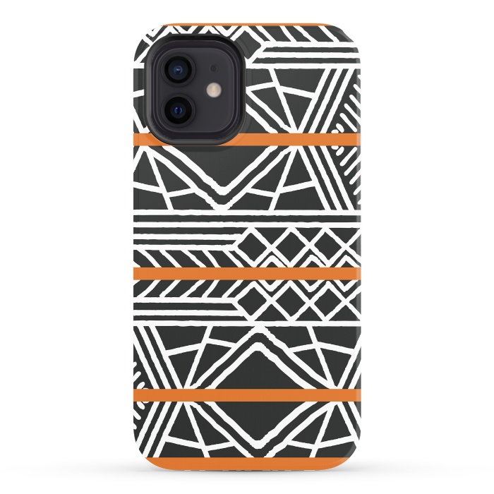 iPhone 12 StrongFit Tribal ethnic geometric pattern 022 by Jelena Obradovic