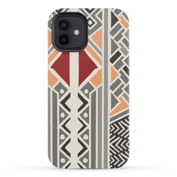 iPhone 12 mini StrongFit Tribal ethnic geometric pattern 034 by Jelena Obradovic