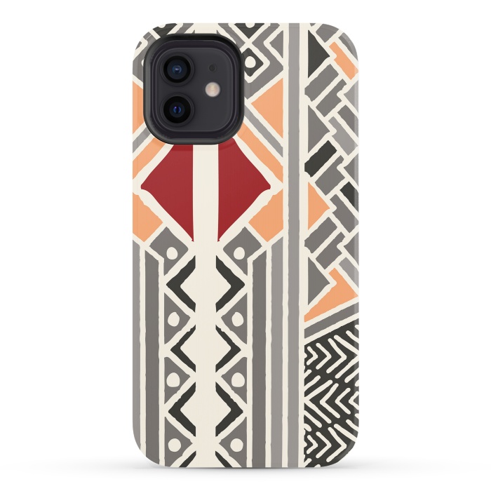 iPhone 12 StrongFit Tribal ethnic geometric pattern 034 by Jelena Obradovic