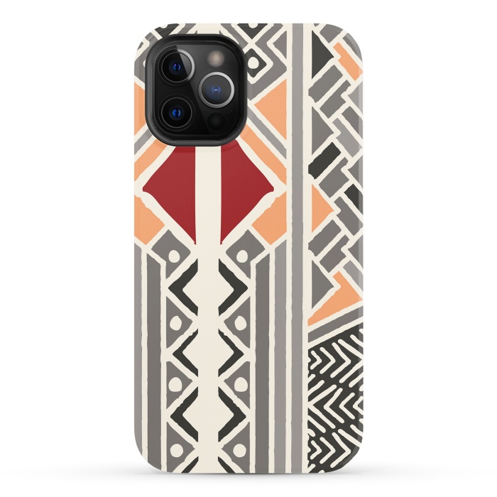 iPhone 12 Pro StrongFit Tribal ethnic geometric pattern 034 by Jelena Obradovic