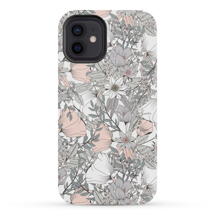 iPhone 12 mini StrongFit Botanical Pattern 016 by Jelena Obradovic