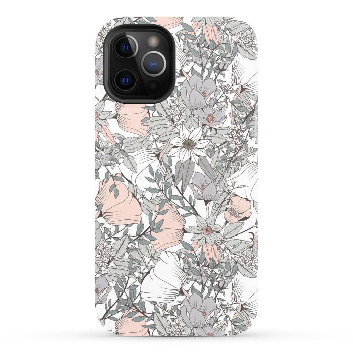 iPhone 12 Pro StrongFit Botanical Pattern 016 by Jelena Obradovic