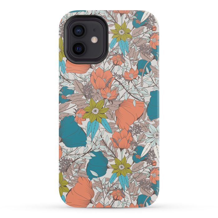 iPhone 12 mini StrongFit Botanical pattern 011 by Jelena Obradovic
