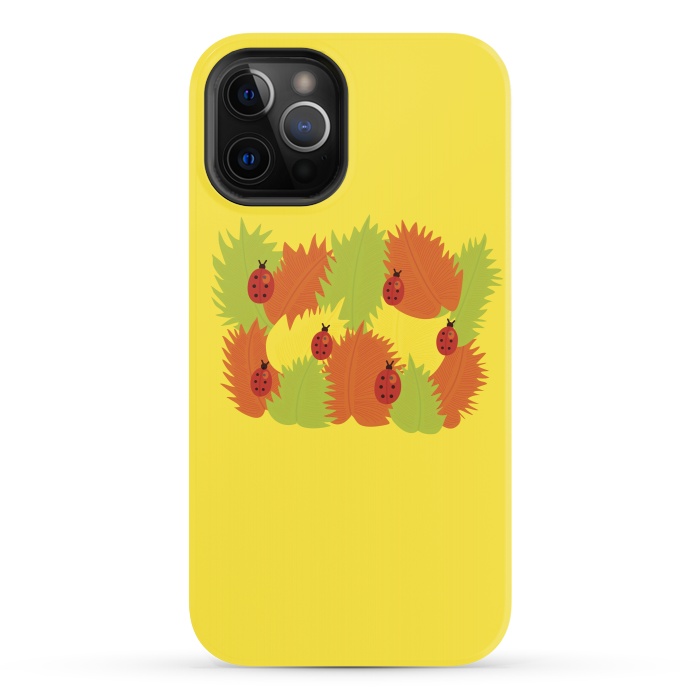 iPhone 12 Pro StrongFit Autumn Leaves And Ladybugs by Boriana Giormova