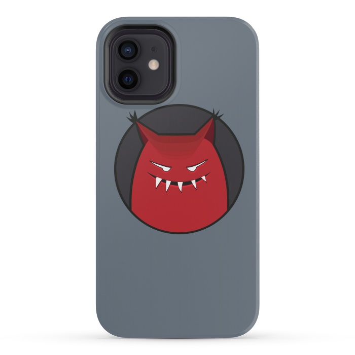 iPhone 12 mini StrongFit Red Evil Monster With Pointy Ears by Boriana Giormova