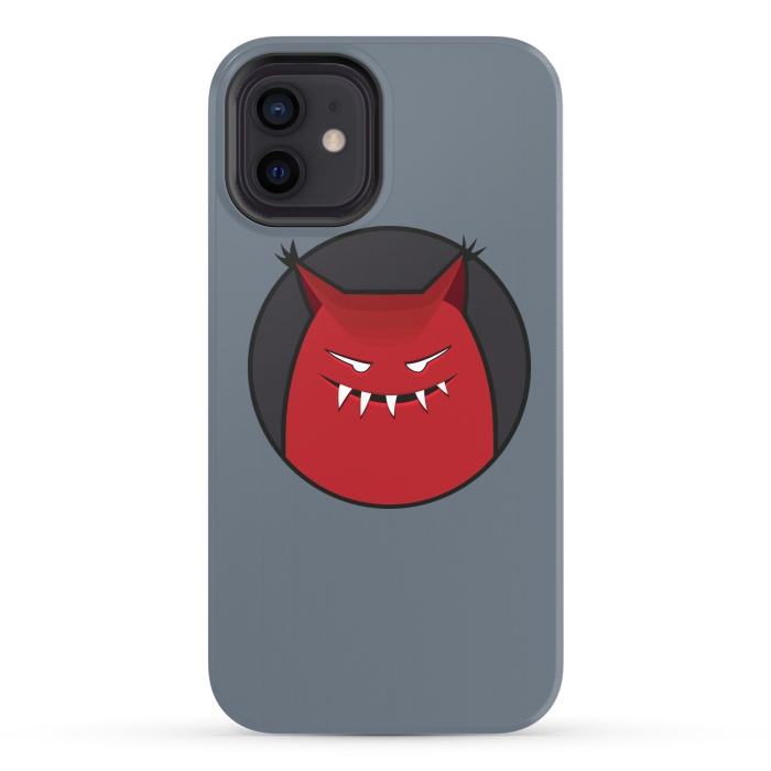 iPhone 12 StrongFit Red Evil Monster With Pointy Ears by Boriana Giormova