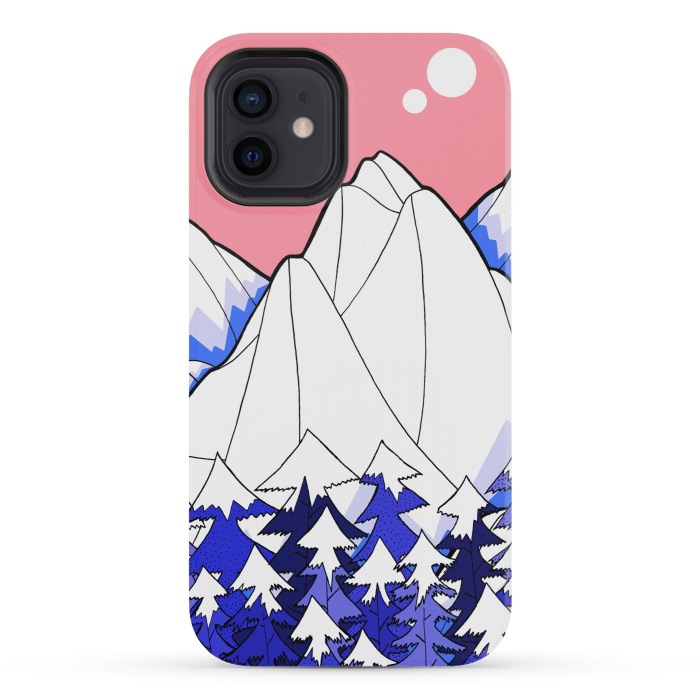 iPhone 12 mini StrongFit The deep blue forests of the mountains by Steve Wade (Swade)