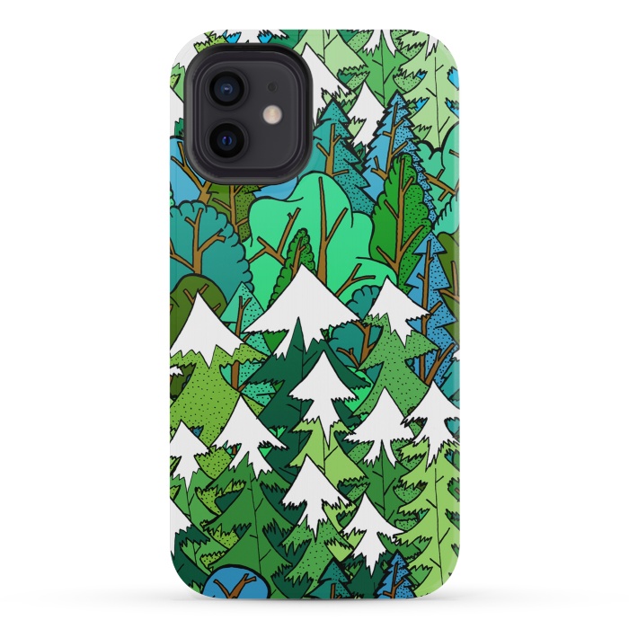 iPhone 12 mini StrongFit Winter's Forest by Steve Wade (Swade)