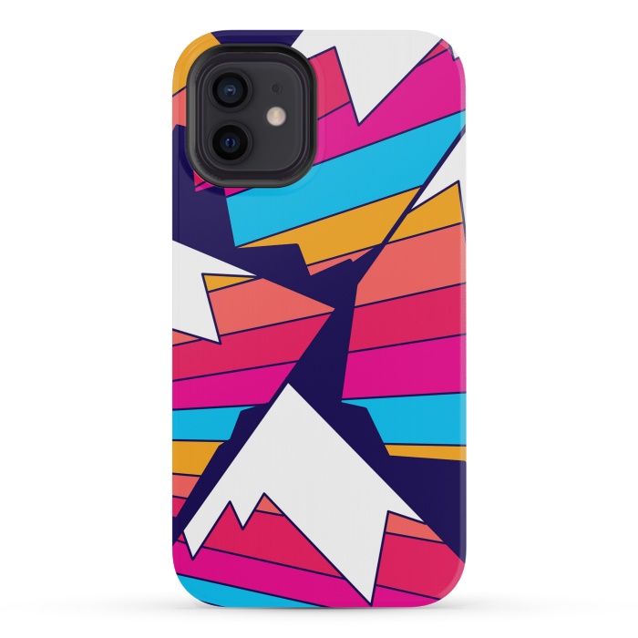 iPhone 12 mini StrongFit Mountains of many colours by Steve Wade (Swade)
