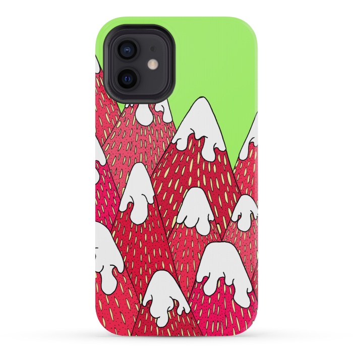 iPhone 12 mini StrongFit Strawberry Mountains by Steve Wade (Swade)