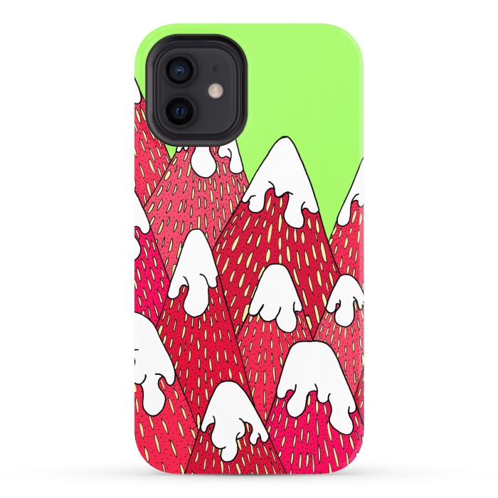 iPhone 12 StrongFit Strawberry Mountains by Steve Wade (Swade)