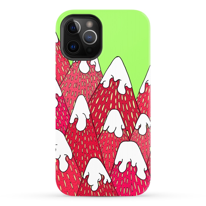 iPhone 12 Pro StrongFit Strawberry Mountains by Steve Wade (Swade)