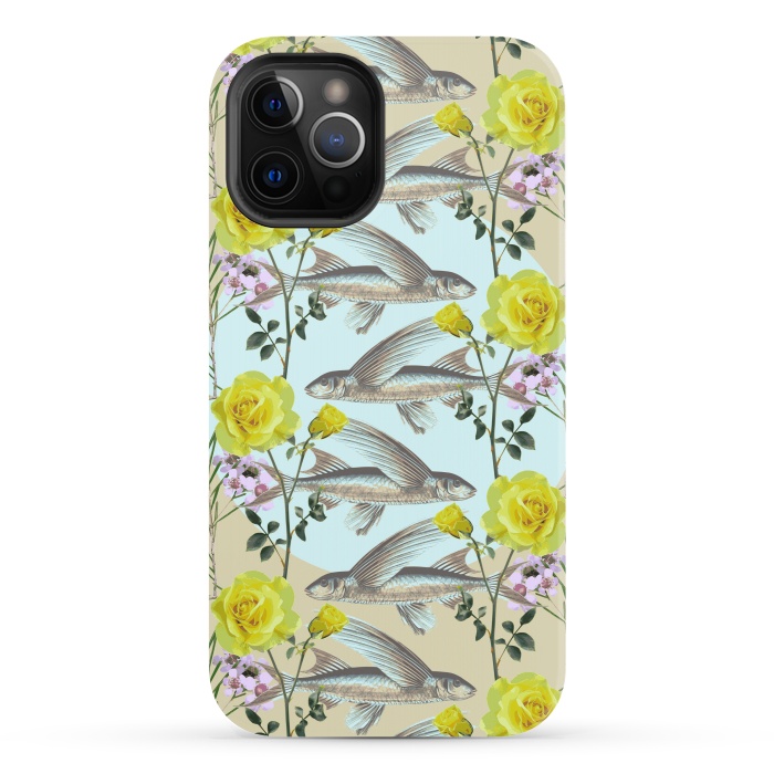 iPhone 12 Pro StrongFit Floral Fishies by Zala Farah