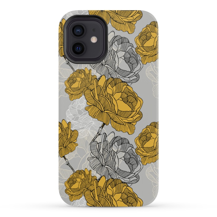 iPhone 12 mini StrongFit Linear flower of roses by Mmartabc