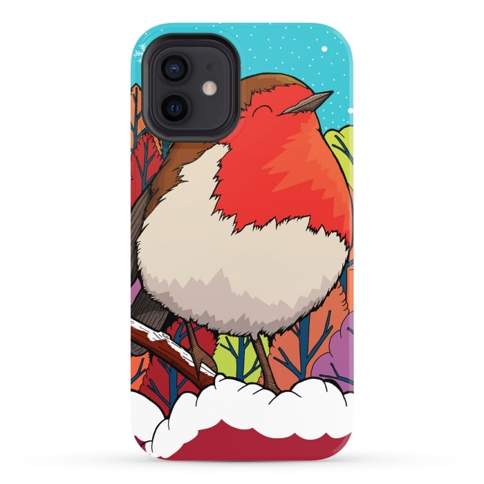 iPhone 12 StrongFit The Big Red Robin by Steve Wade (Swade)