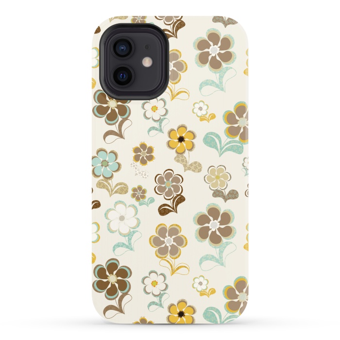 iPhone 12 StrongFit 60s Flowers by Paula Ohreen