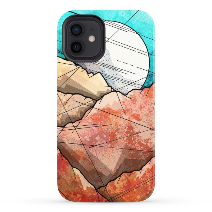 iPhone 12 StrongFit Copper rocks under the moon by Steve Wade (Swade)