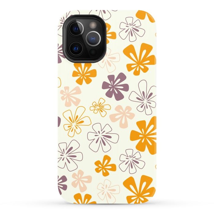 iPhone 12 Pro StrongFit Funky Flowers by Paula Ohreen
