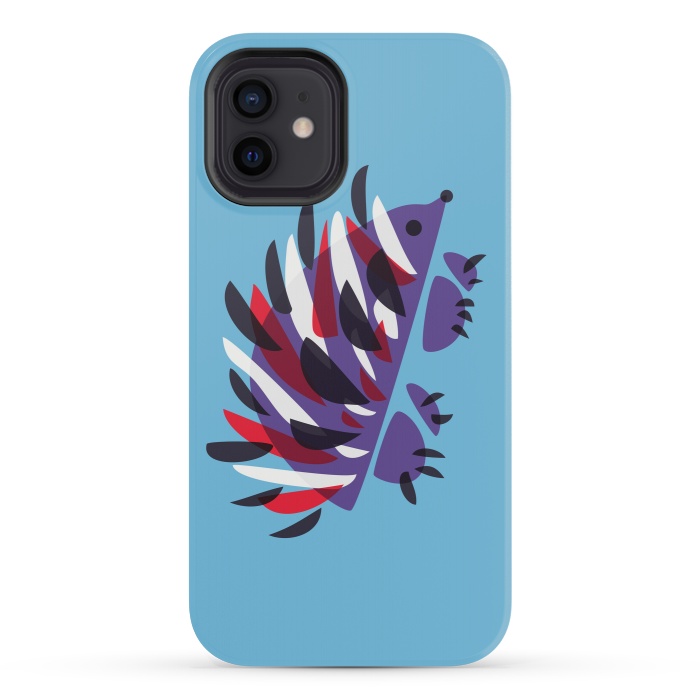 iPhone 12 mini StrongFit Abstract Colorful Hedgehog by Boriana Giormova