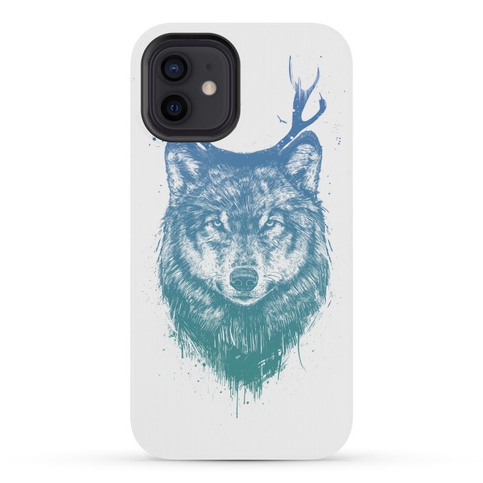 iPhone 12 mini StrongFit Deer wolf by Balazs Solti
