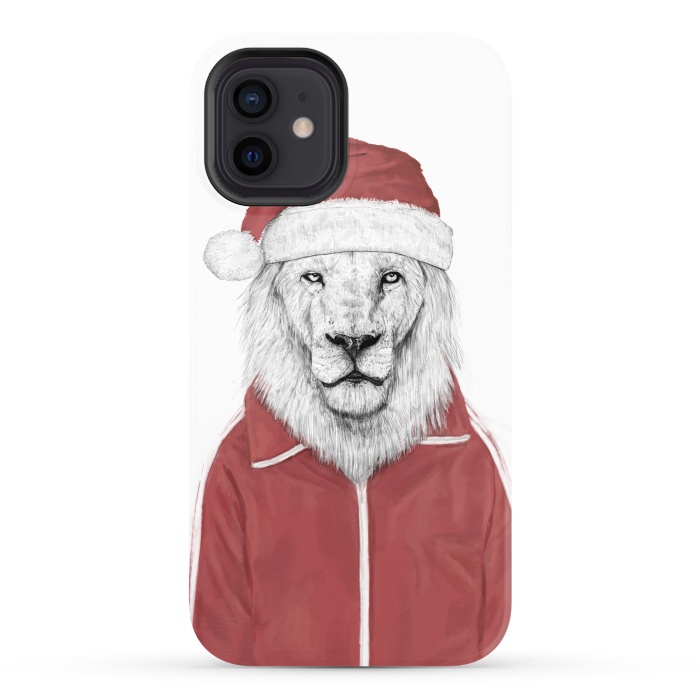 iPhone 12 StrongFit Santa lion by Balazs Solti