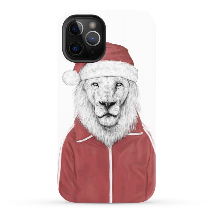 iPhone 12 Pro StrongFit Santa lion by Balazs Solti