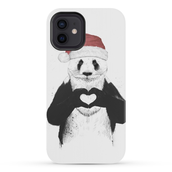 iPhone 12 mini StrongFit Santa panda by Balazs Solti