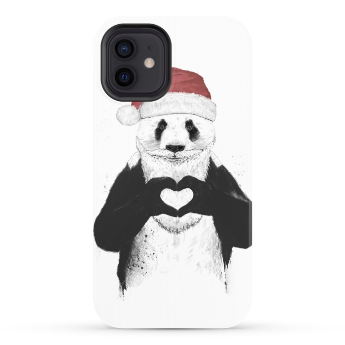iPhone 12 StrongFit Santa panda by Balazs Solti