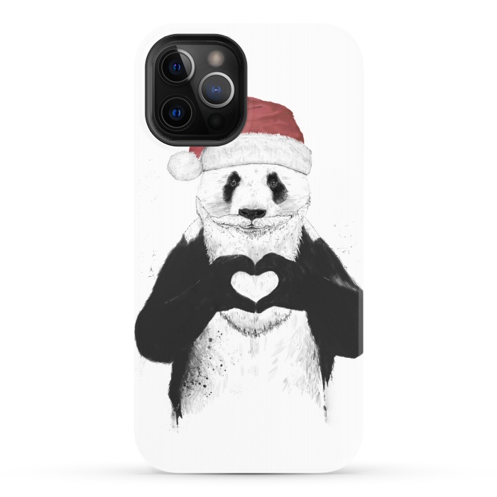 iPhone 12 Pro StrongFit Santa panda by Balazs Solti