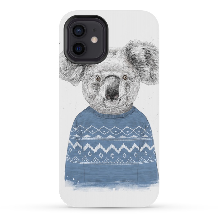 iPhone 12 mini StrongFit Winter koala by Balazs Solti