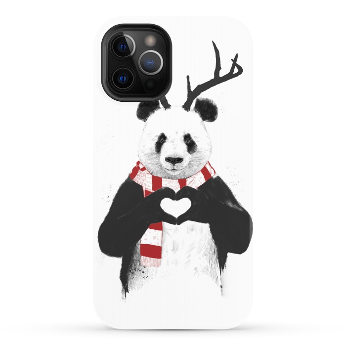 iPhone 12 Pro StrongFit Xmas panda by Balazs Solti