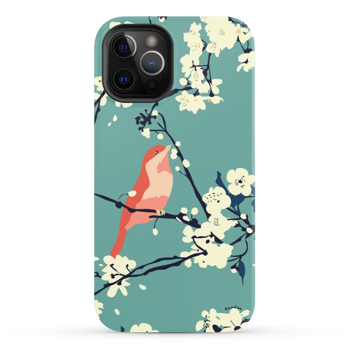iPhone 12 Pro StrongFit Bird and Blossom by Zoe Charlotte