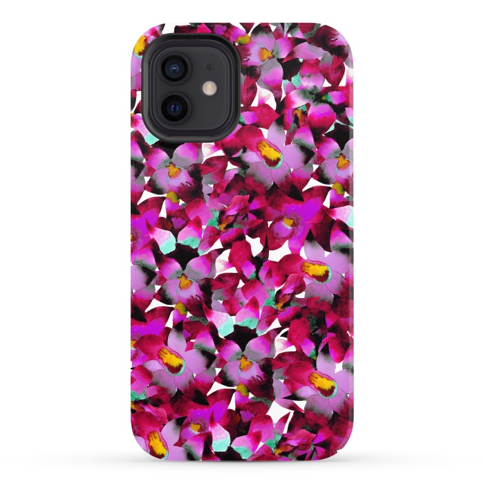 iPhone 12 StrongFit Pink Floral by Amaya Brydon