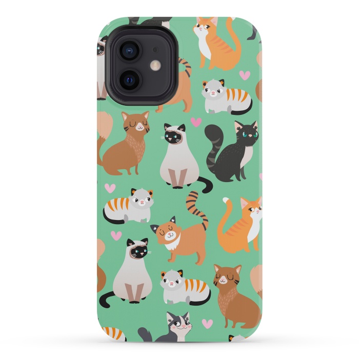 iPhone 12 mini StrongFit Cats cats cats by Maria Jose Da Luz
