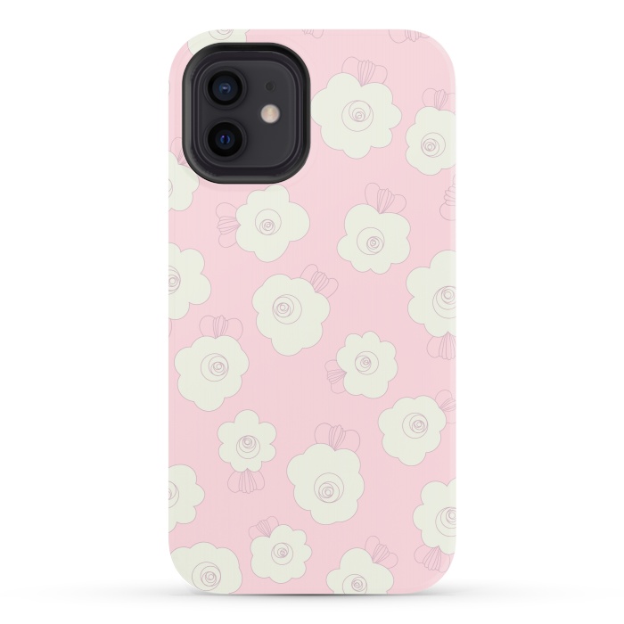 iPhone 12 StrongFit Fluffy Flowers by Paula Ohreen