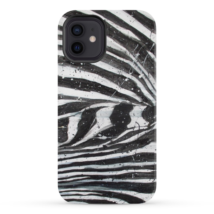 iPhone 12 mini StrongFit Zebra Stripes by ECMazur 