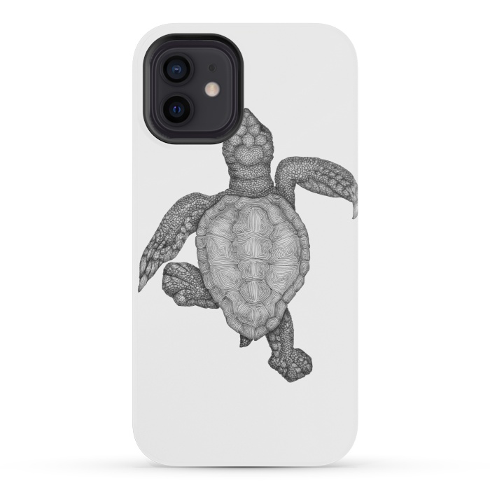 iPhone 12 mini StrongFit Baby Sea Turtle by ECMazur 