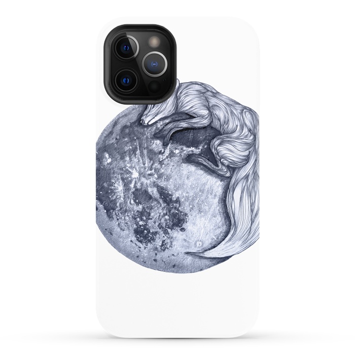 iPhone 12 Pro StrongFit Fox and Moon by ECMazur 