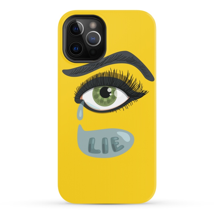 iPhone 12 Pro StrongFit Green Lying Eye With Teardrop by Boriana Giormova