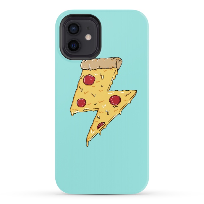 iPhone 12 StrongFit Pizza power green by Coffee Man