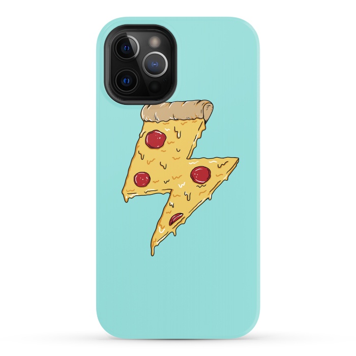 iPhone 12 Pro StrongFit Pizza power green by Coffee Man