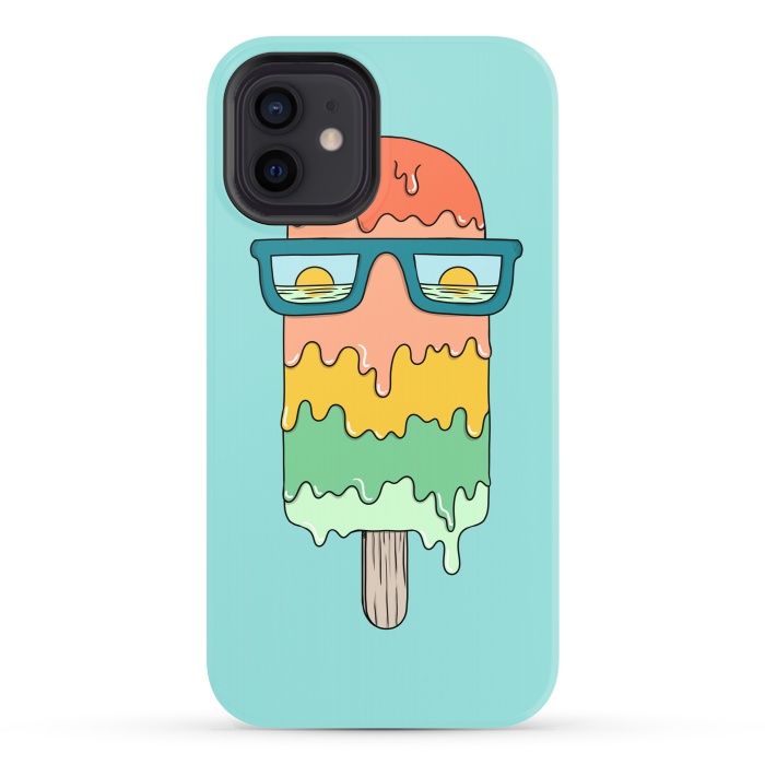 iPhone 12 StrongFit Hot Ice Cream Green by Coffee Man