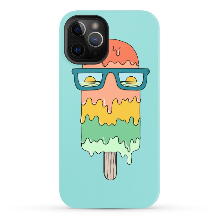 iPhone 12 Pro StrongFit Hot Ice Cream Green by Coffee Man