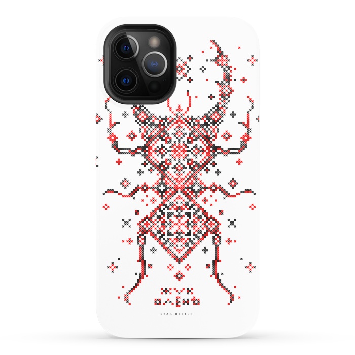 iPhone 12 Pro StrongFit Stag Beetle Ornament by Sitchko