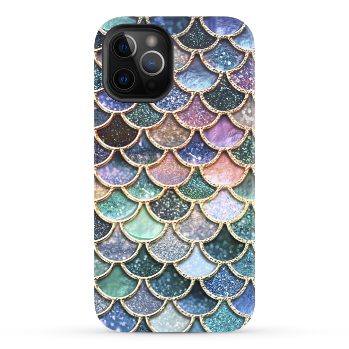 iPhone 12 Pro StrongFit Multicolor Metal Mermaid Scales by  Utart