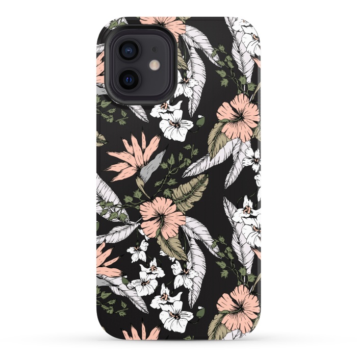 iPhone 12 StrongFit Exotic flowering dark by Mmartabc