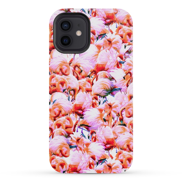iPhone 12 mini StrongFit Dream of pink flamingos by Mmartabc